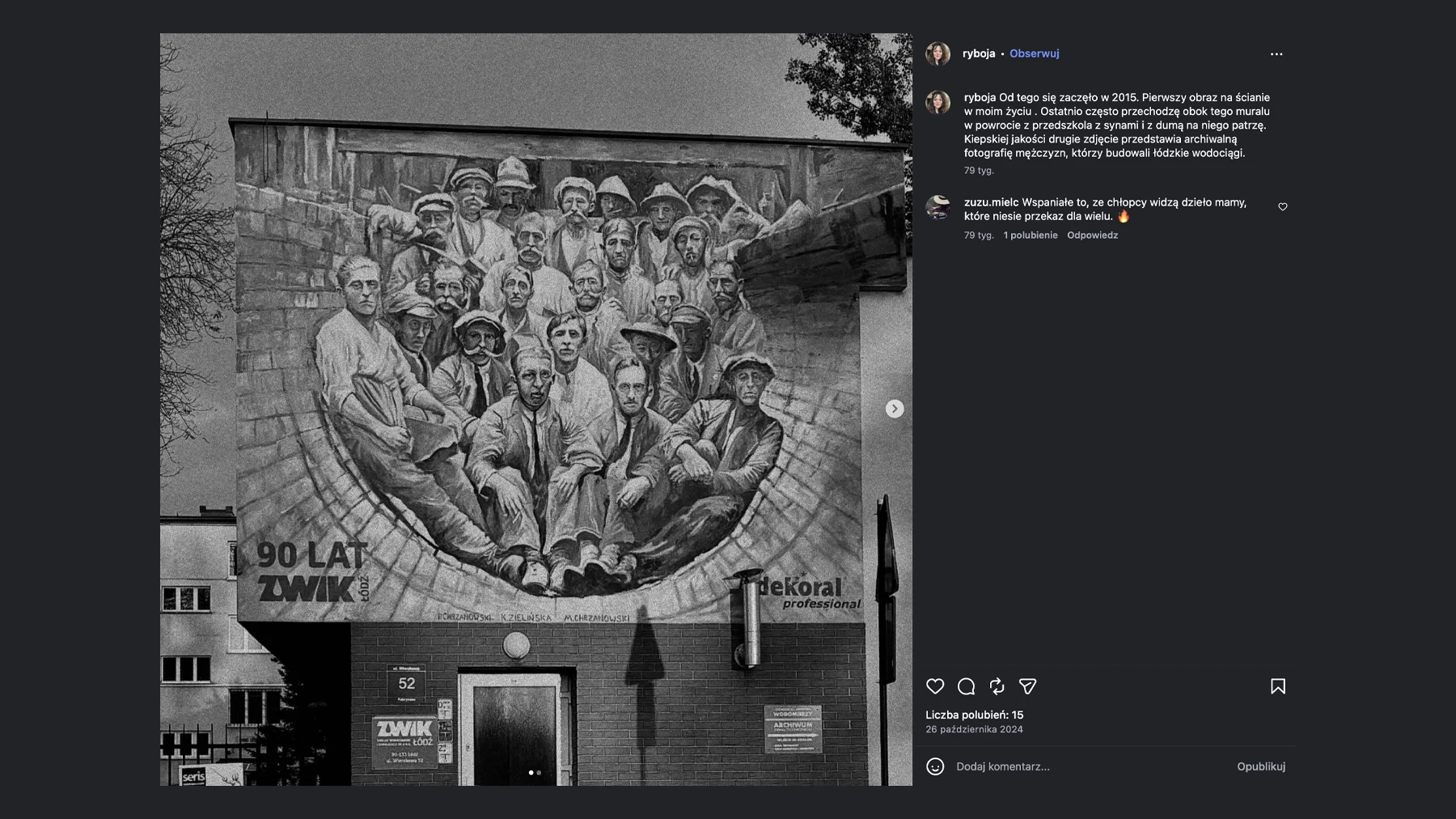 Mural 90 Lat ZWIK Łódź, ul. Wierzbowa Mural 90 Lat ZWIK Łódź, ul. Wierzbowa